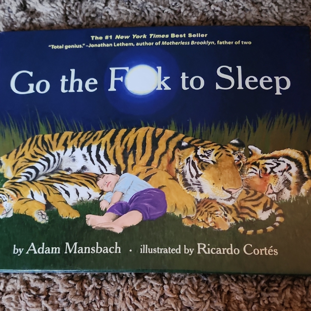 Go the F**k to Sleep Hardcover Book - Illustrated by Ricardo Cortés - Blue Cover